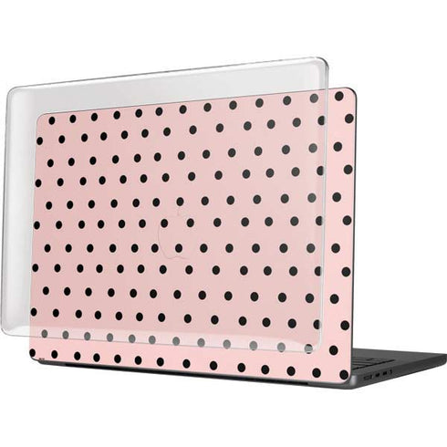 Pink and Black Polka Dots MacBook Pro 14in (2021-24) Case plus Skin